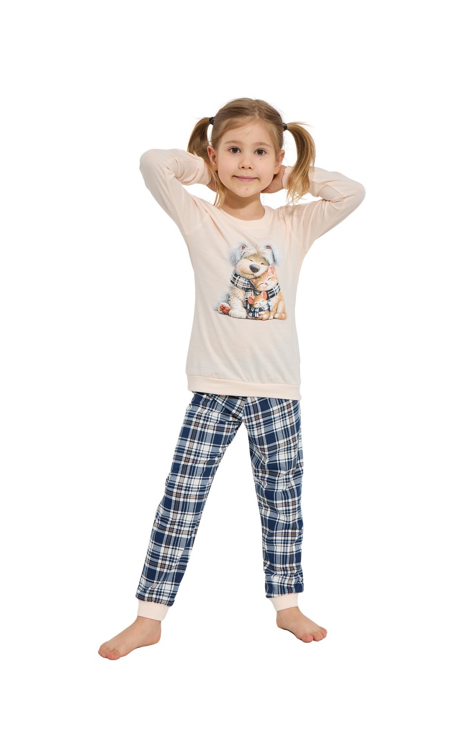 Piżama dziecięca dla dziewczynki Cornette 594/203 592/203 Home Friends - obrazek 3